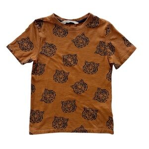 H&M Brown Tiger Print Kids Tee